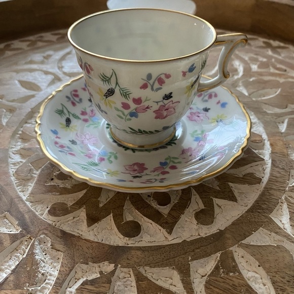 HAVILAND LIMOGES FRANCE BLUE BELL Cup & Saucer Sets X3 - Picture 3 of 12